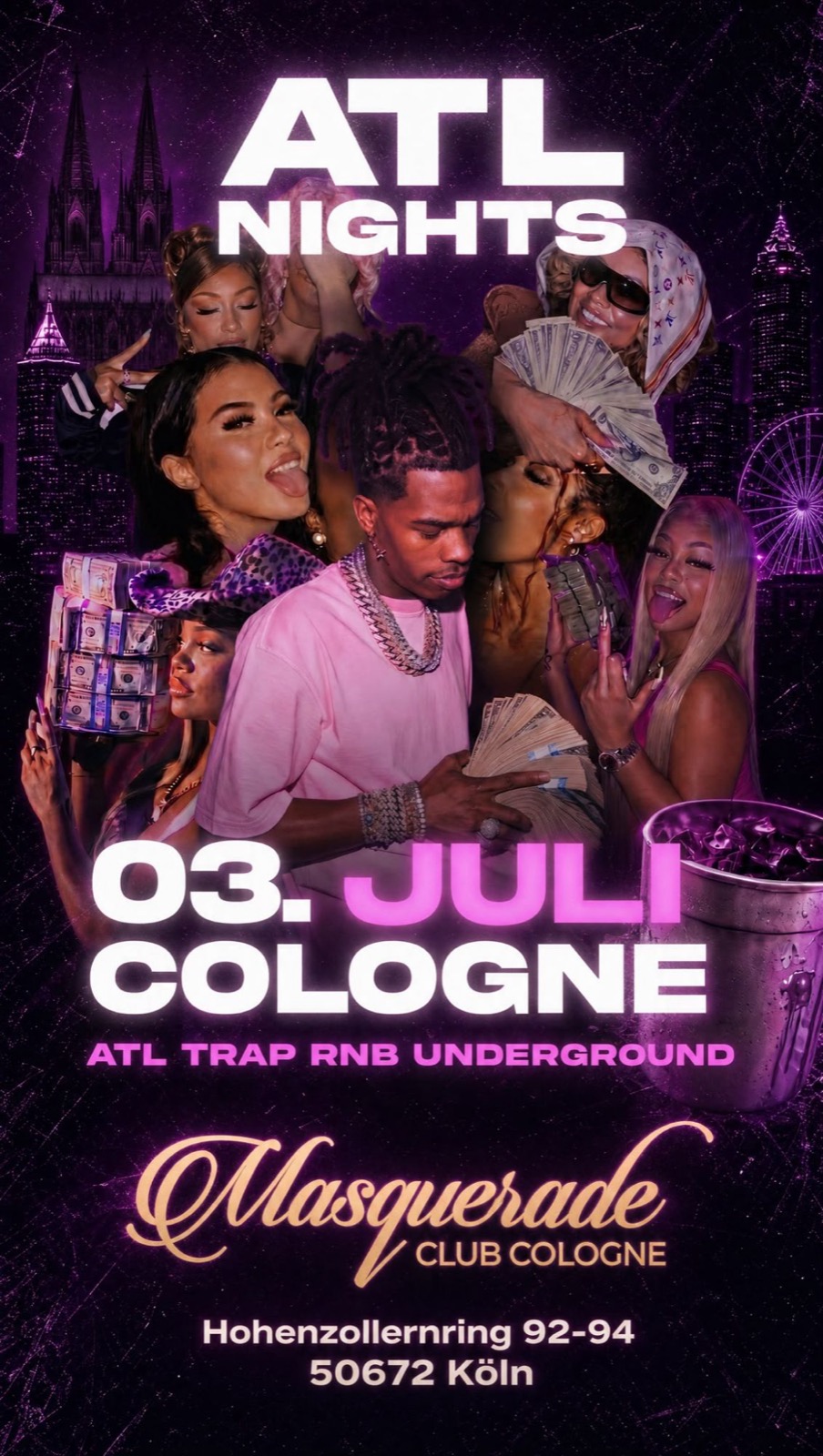 ATL NIGHTS Flyer - 03. JULI KÖLN, Masquerade Club